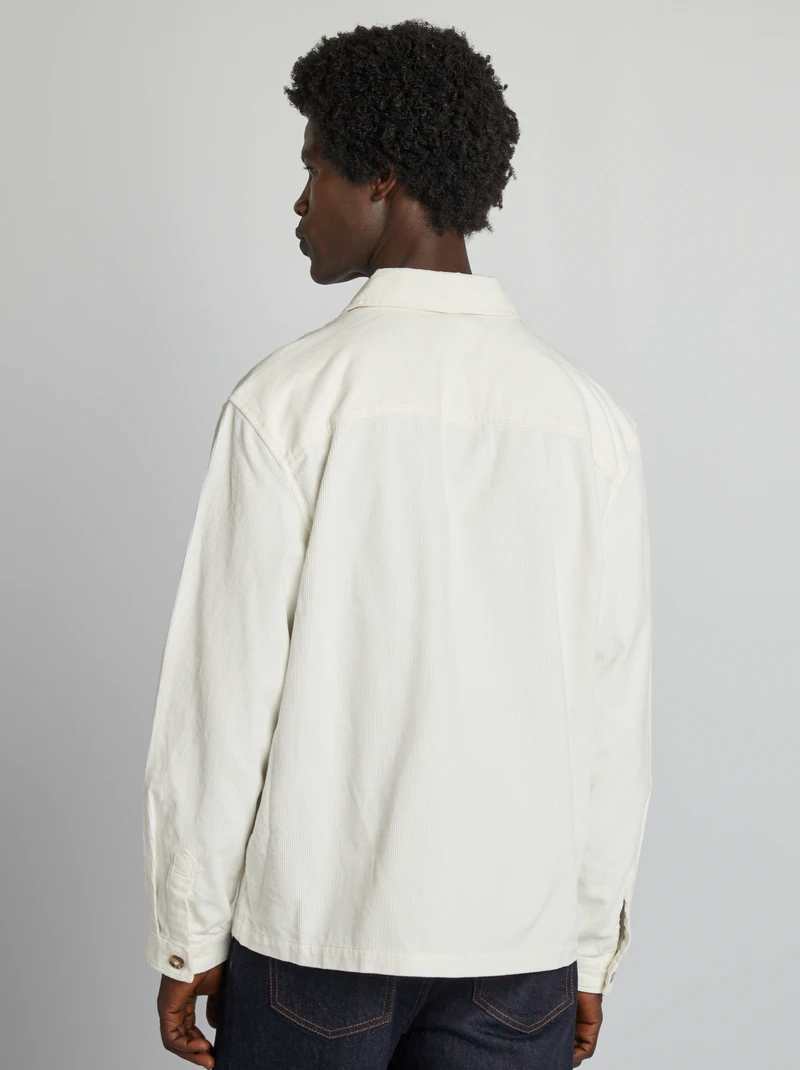 regular velvet overshirt-3